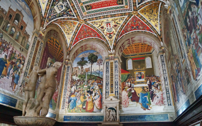 Piccolomini Library in Seina, Italy